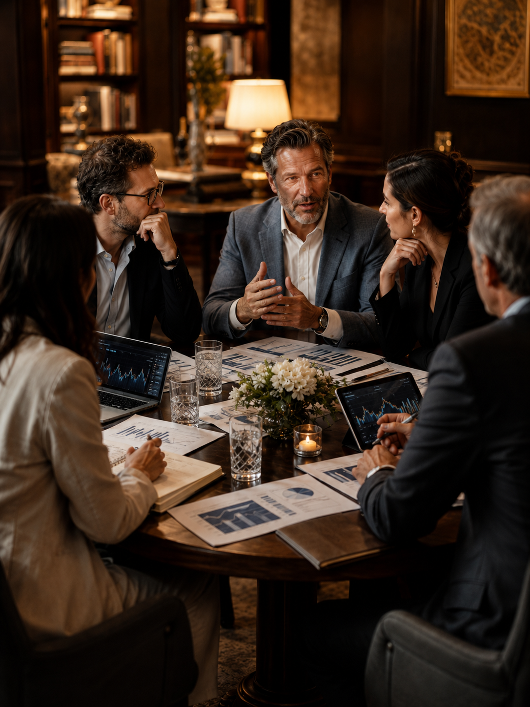 Empresarios compartiendo ideas durante un espacio de networking de MASTER SET