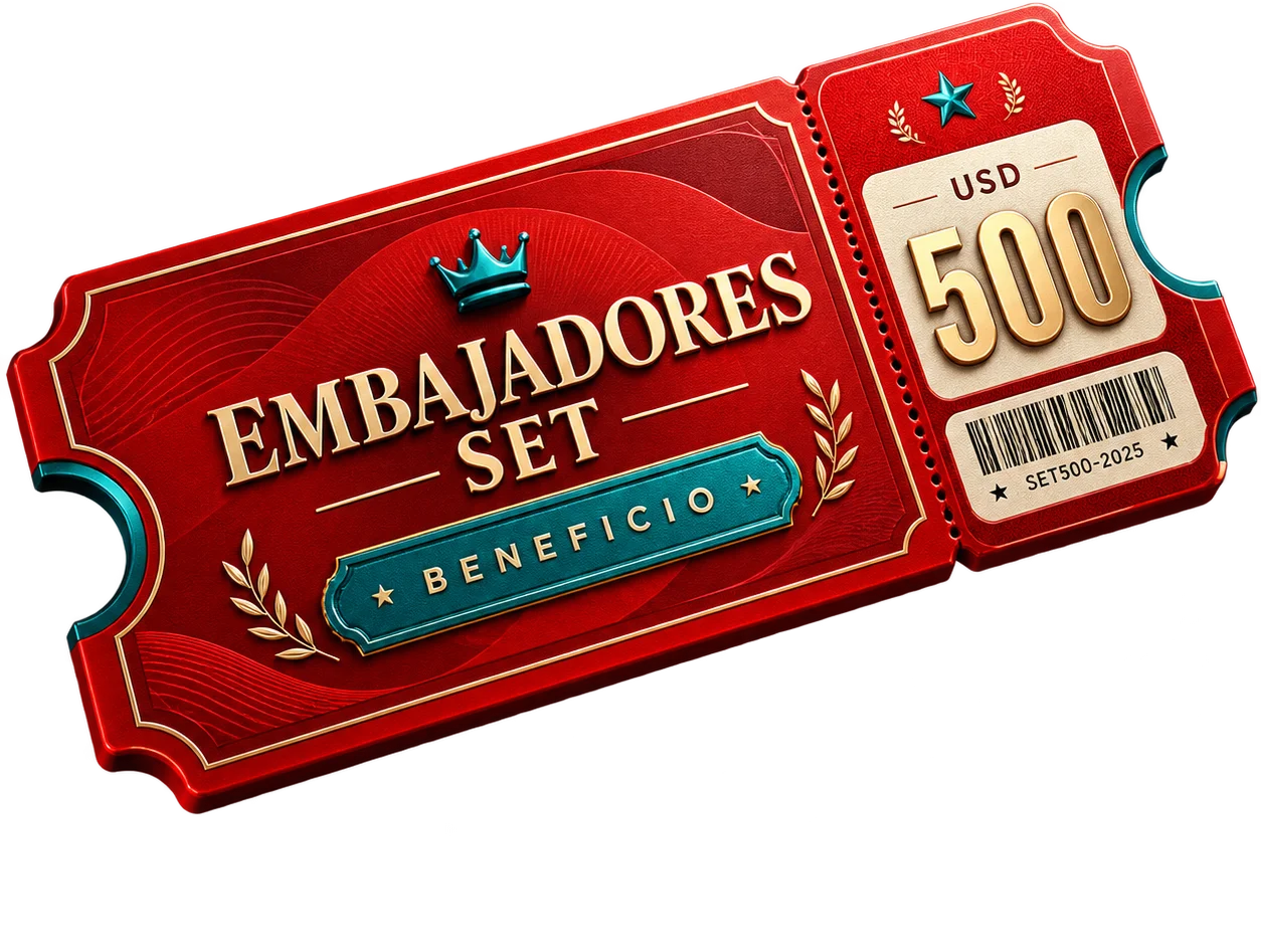 Ticket beneficio Embajadores SET